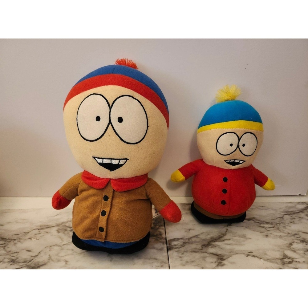 South Park Stan Marsh Eric Cartman Plush Toy Lot 2008 Comedy Central 2 Piece Set